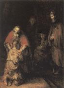 REMBRANDT Harmenszoon van Rijn The Return of the Prodigal son oil painting on canvas